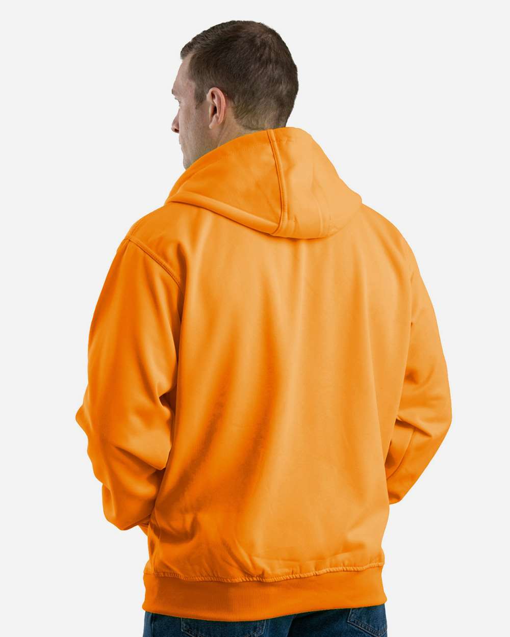 Berne Men's Heritage Thermal-Lined Full-Zip Hooded Sweatshirt High-Visibility