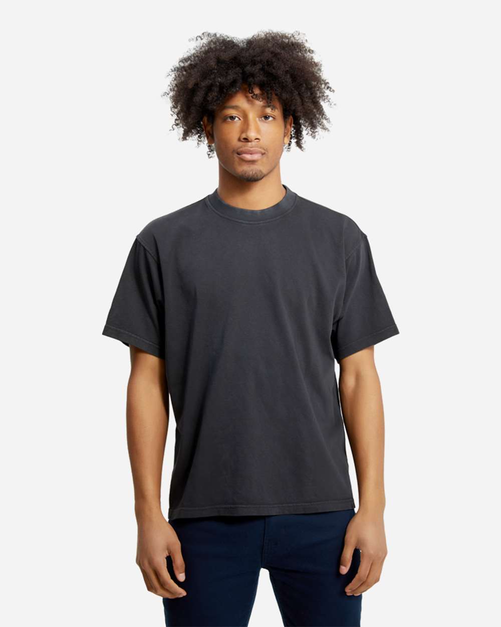 Lane Seven Urban Heavyweight Pigment-Dyed Oversized Boxy Cotton T-Shirt
