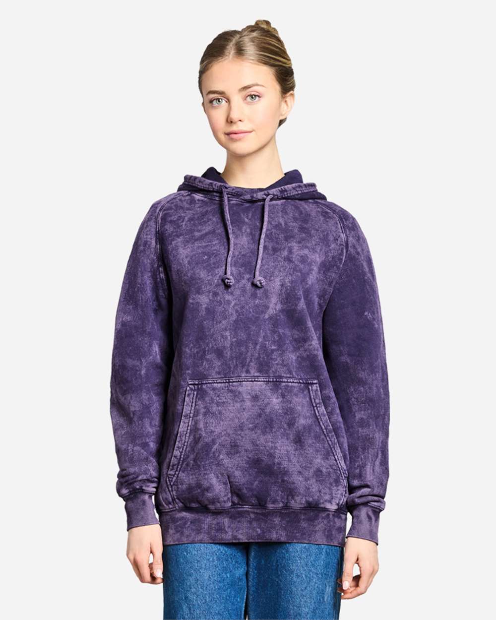 Lane Seven Vintage Raglan Hooded Sweatshirt Unisex Mineral-Washed Cotton
