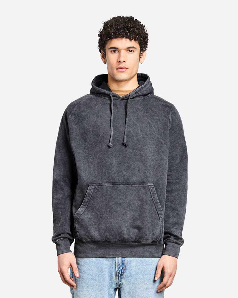 Lane Seven Vintage Raglan Hooded Sweatshirt Unisex Mineral-Washed Cotton