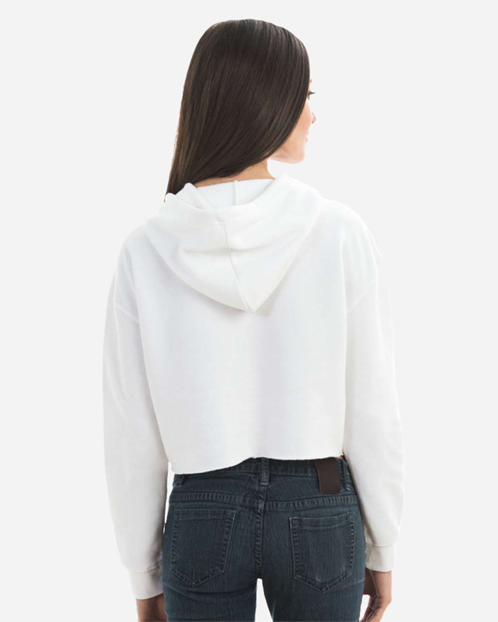 Lane Seven Women's Cropped Fleece Hooded Sweatshirt Sustainable Cotton Blend