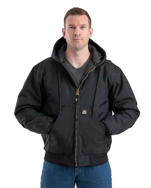 Berne Men's Icecap Insulated Waterproof Hooded 1000-Denier Nylon Workwear Jacket