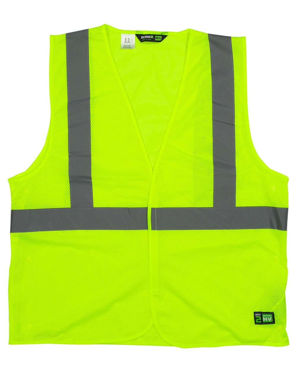 Berne Hi-Vis Class 2 Economy Safety Vest with Reflective Tape
