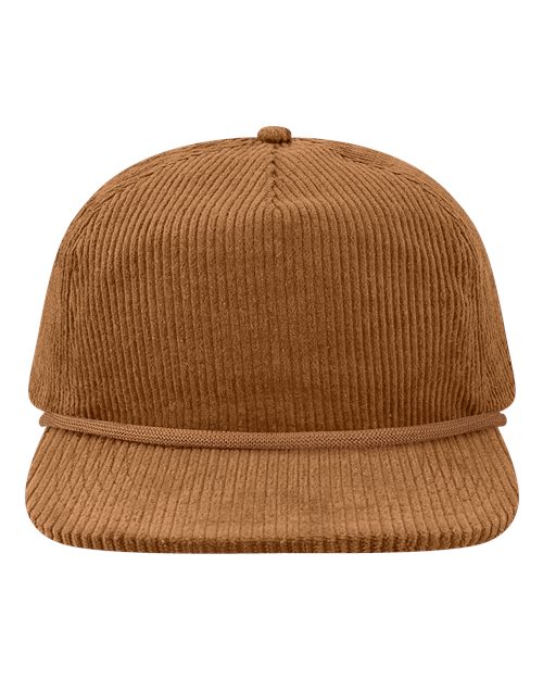 LOCALE Wilson Corduroy Rope Cap Five-Panel Unstructured Snapback