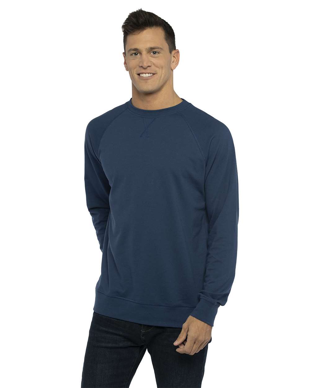 Next Level Unisex Laguna Soft Fleece Raglan Crewneck Sweatshirt for Comfort