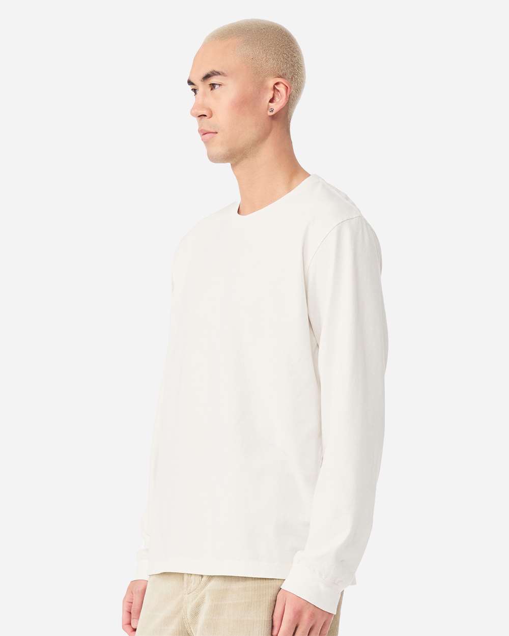 Soft Garment-Dyed Unisex Long Sleeve Tee: Premium Ring-Spun Cotton, Relaxed Fit