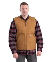 Women's Sherpa-Lined Cotton-Lycra Twill Hooded Work Jacket with Insulation