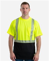 Berne Hi-Vis Class 2 Color-Blocked Pocket Performance T-Shirt