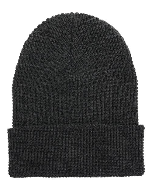 YP Classics Waffle Cuffed Knit Beanie – Premium Hypoallergenic Acrylic