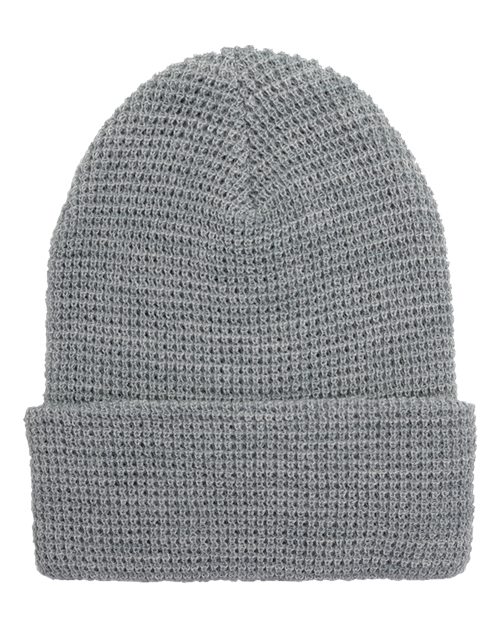 YP Classics Waffle Cuffed Knit Beanie – Premium Hypoallergenic Acrylic