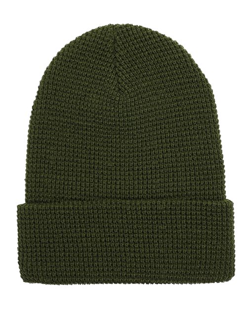 YP Classics Waffle Cuffed Knit Beanie – Premium Hypoallergenic Acrylic