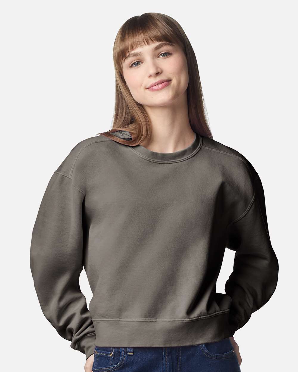Comfort Colors Women's Garment-Dyed Mid-Length Soft Crewneck Sweatshirt