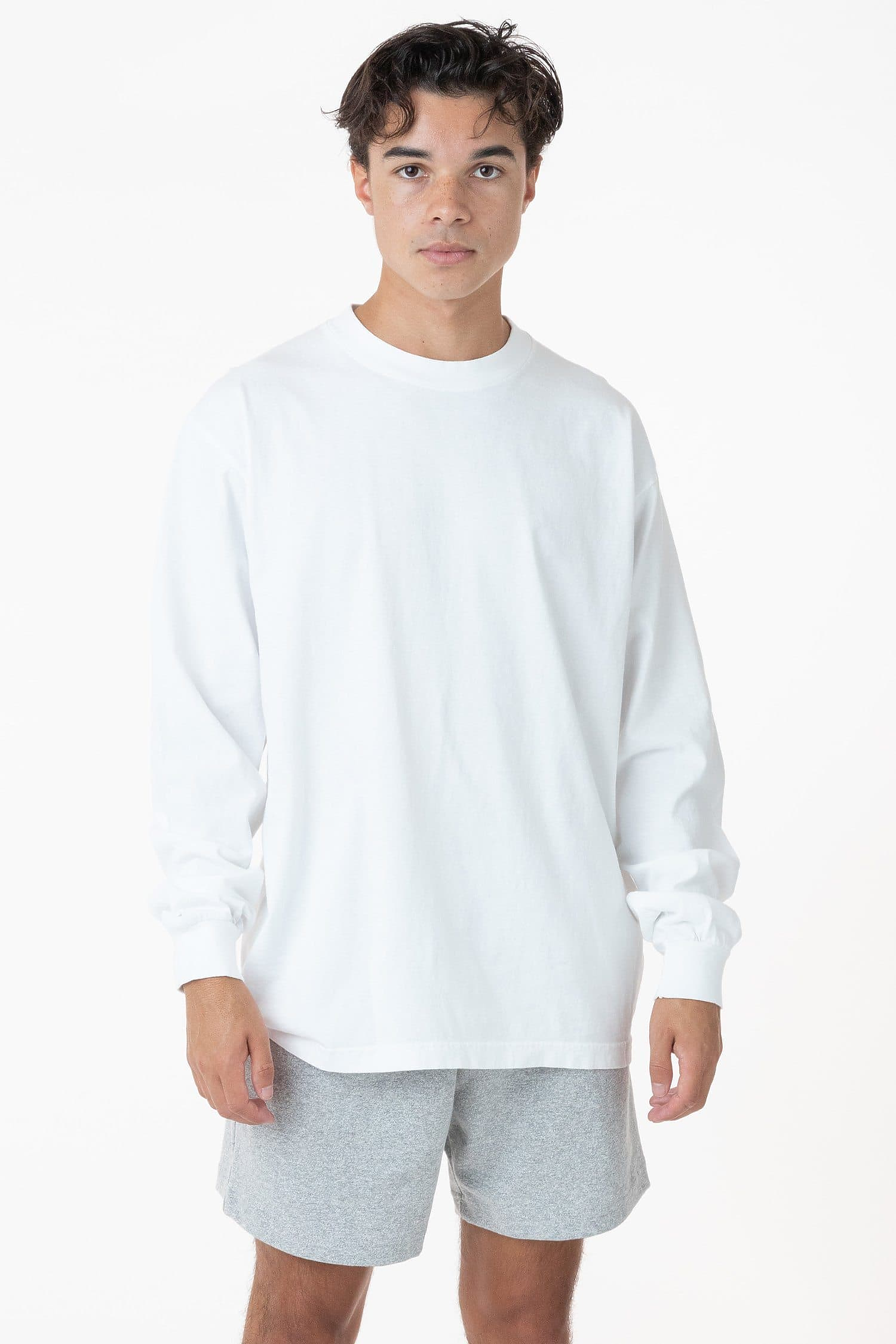Premium Heavyweight Garment Dye Mockneck Long Sleeve T-Shirt Unisex Comfort