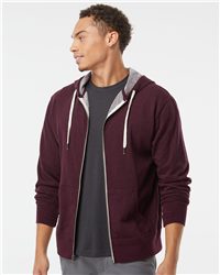 Independent Trading Co. Unisex Heathered French Terry Full-Zip Hoodie Slim