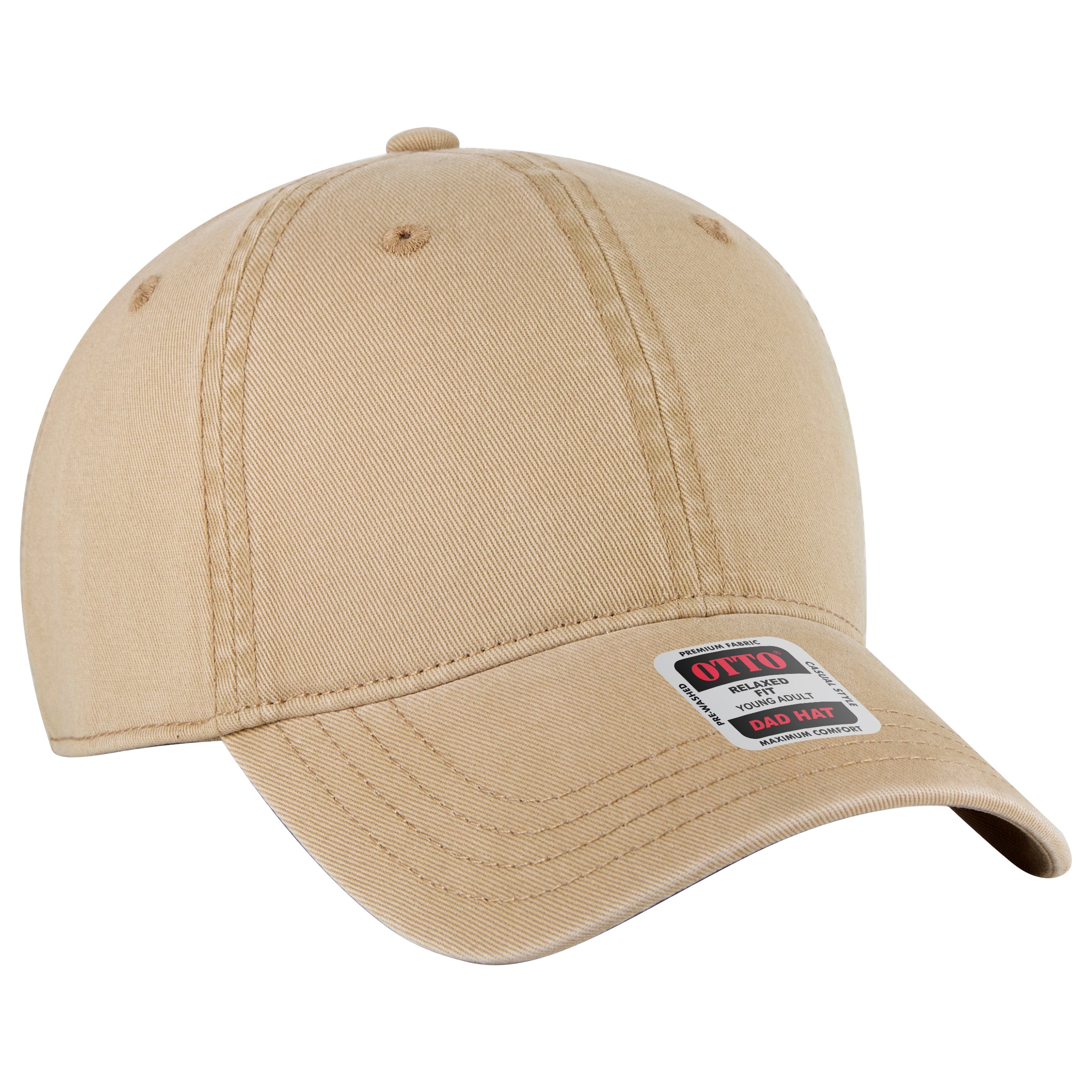 OTTO CAP 6-Panel Low Profile Dad Hat Washed Cotton