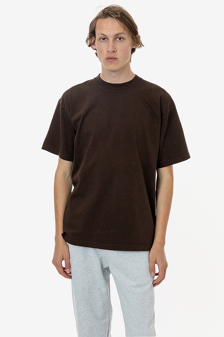 Premium Garment-Dyed Heavyweight Cotton Crewneck T-Shirt - Durable & Shrink-Free
