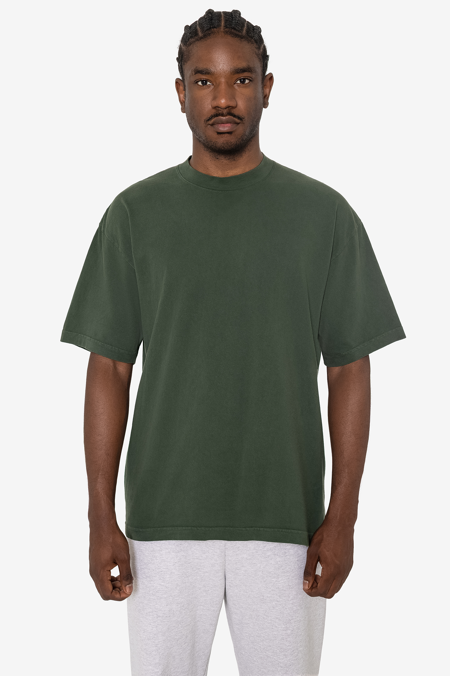Premium Garment-Dyed Heavyweight Cotton Crewneck T-Shirt - Durable & Shrink-Free