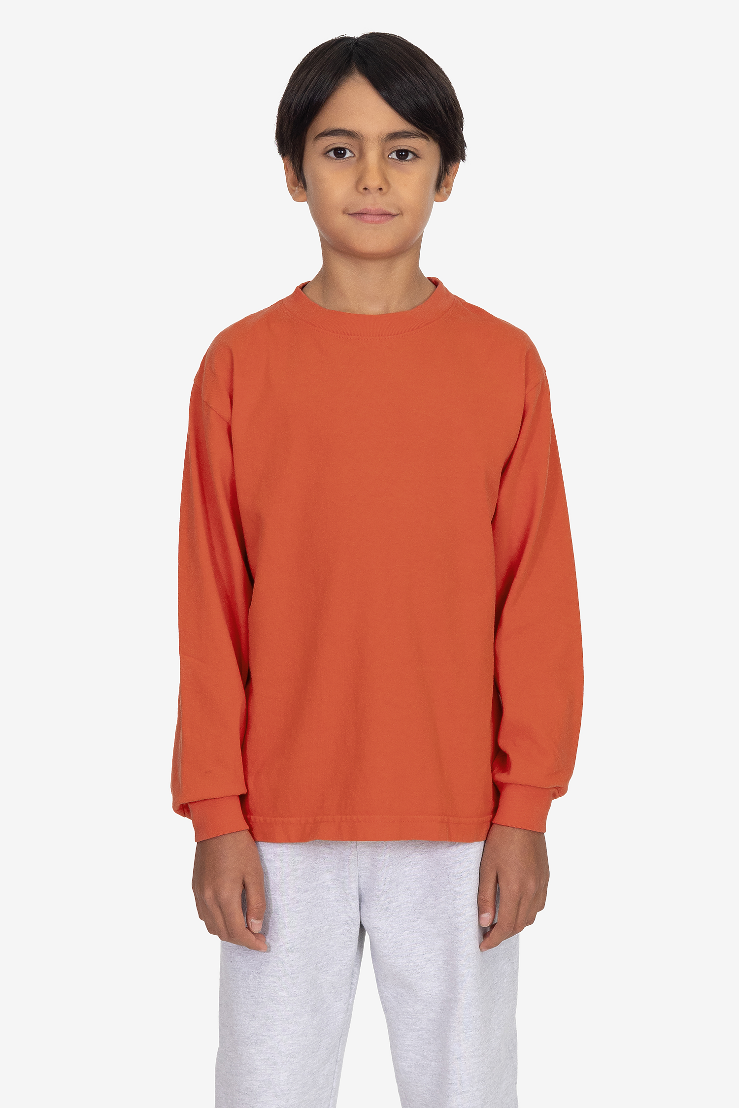 Premium Kids' Unisex Garment Dye Long Sleeve Cotton Tee – Shrink-Free Comfort