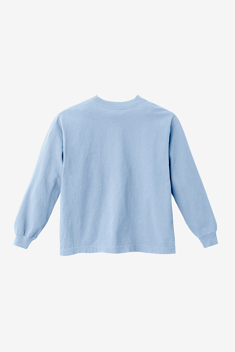 Premium Kids' Unisex Garment Dye Long Sleeve Cotton Tee – Shrink-Free Comfort