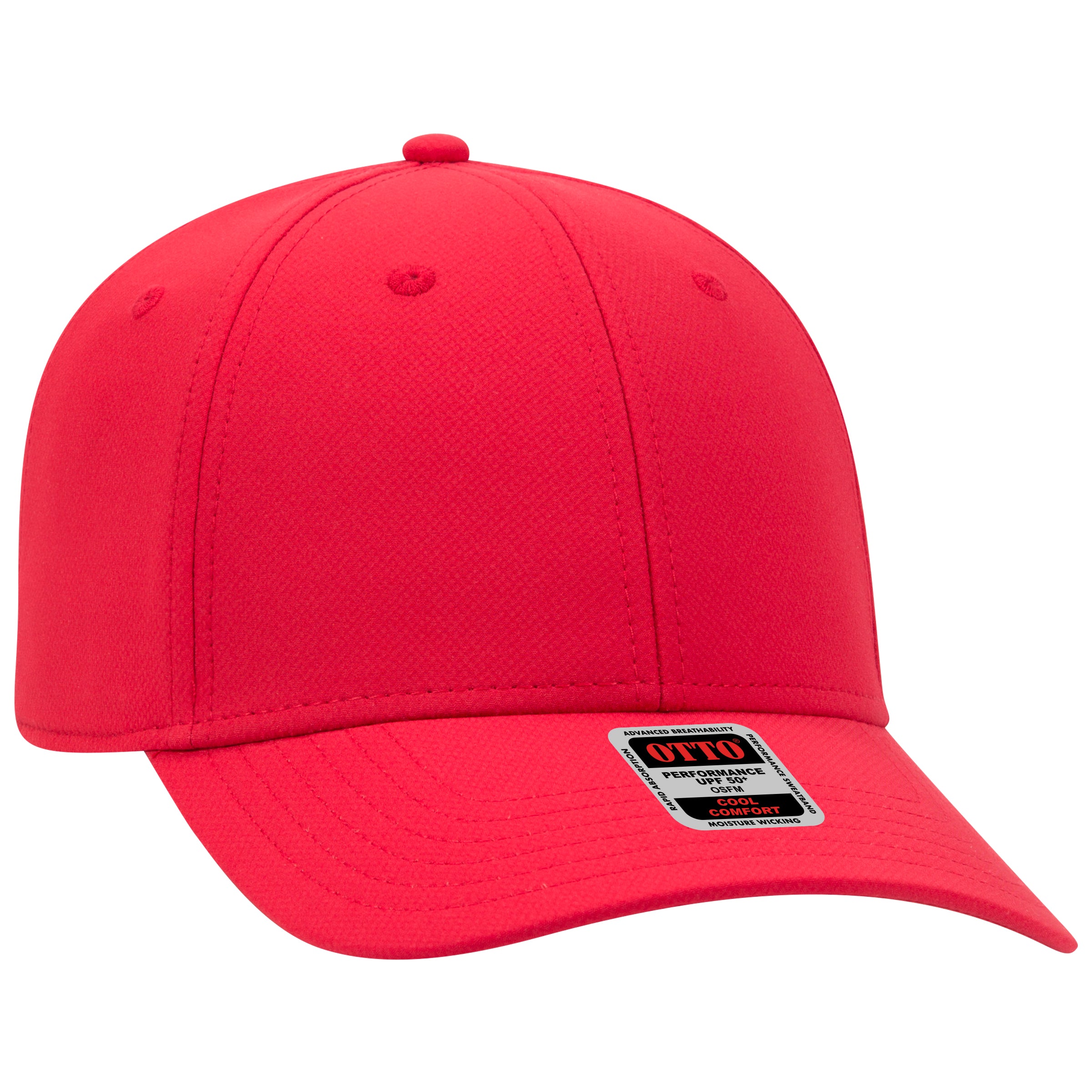 OTTO UPF50+ 6-Panel Low Profile Baseball Cap - Stretch Performance