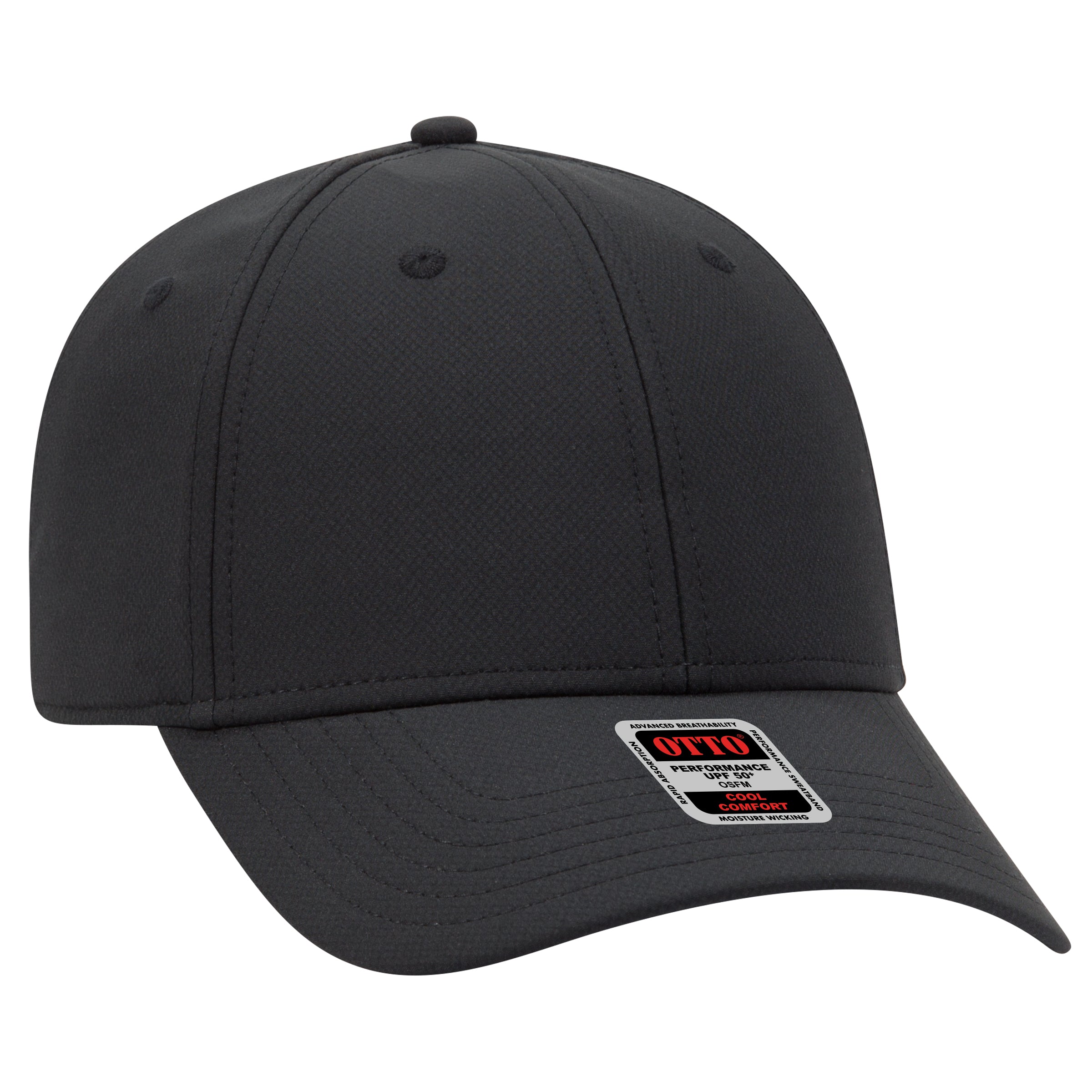 OTTO UPF50+ 6-Panel Low Profile Baseball Cap - Stretch Performance