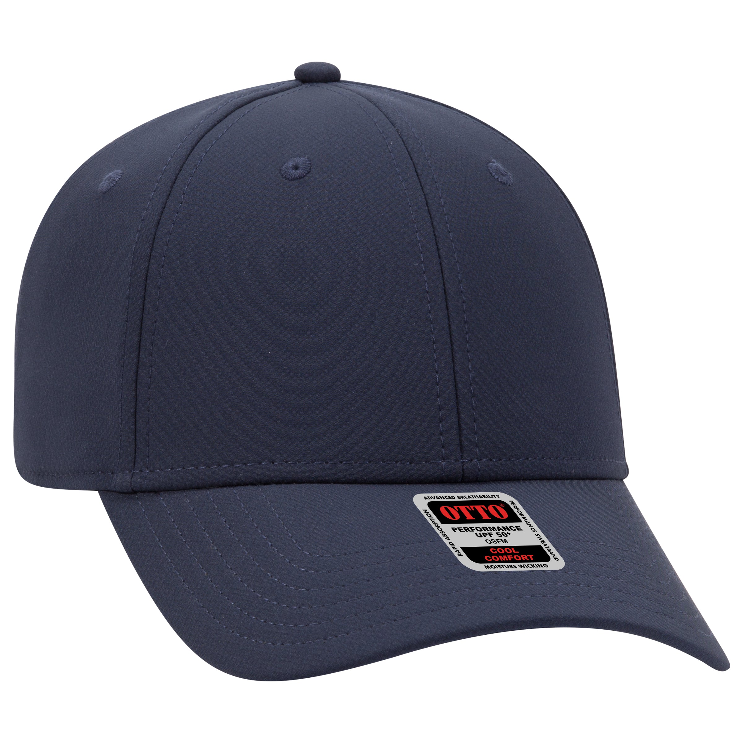 OTTO UPF50+ 6-Panel Low Profile Baseball Cap - Stretch Performance