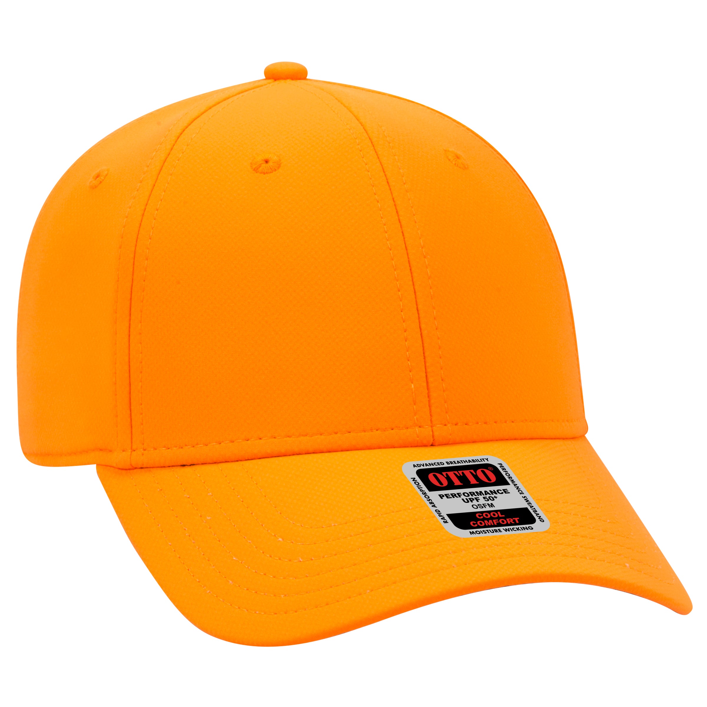 OTTO UPF50+ 6-Panel Low Profile Baseball Cap - Stretch Performance