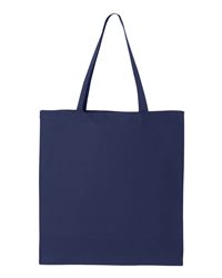 Q-Tees Economical 100% Cotton Tote Bag, 6oz Durable Handles