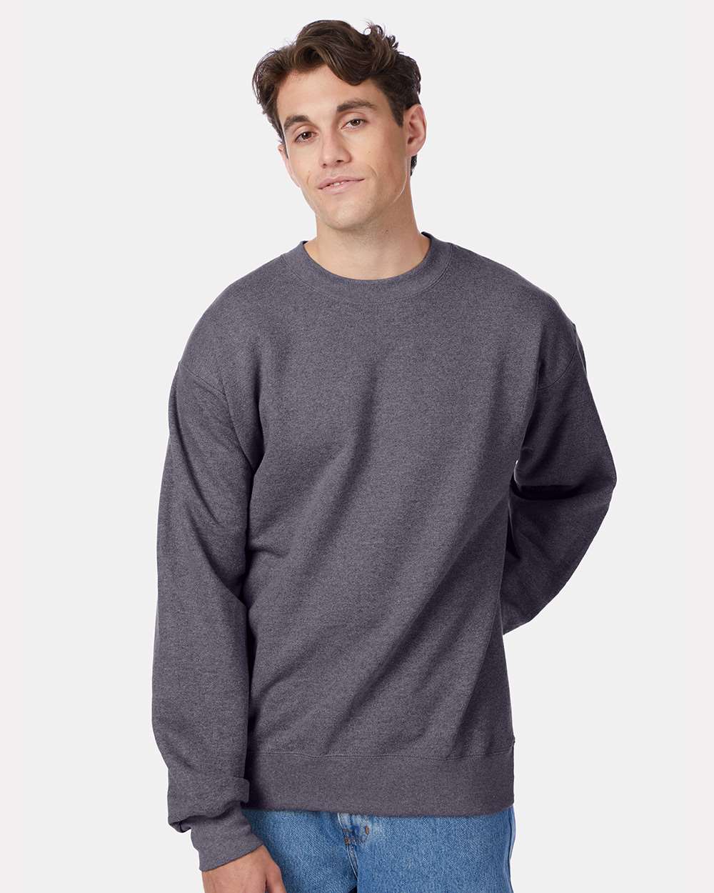 Hanes F260 Ultimate Cotton Blend Unisex Crewneck Sweatshirt Durable Comfort