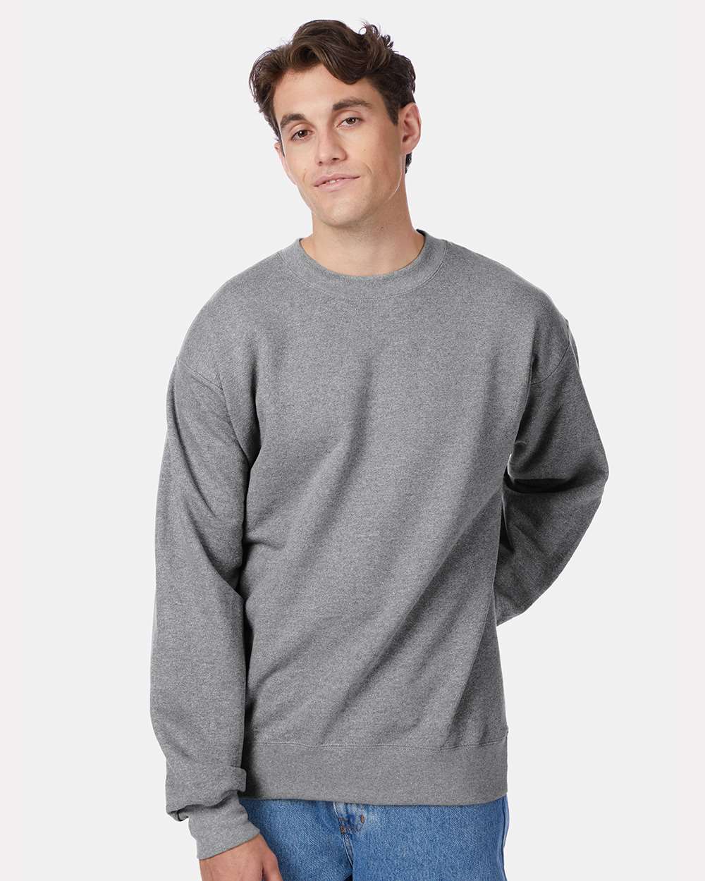 Hanes F260 Ultimate Cotton Blend Unisex Crewneck Sweatshirt Durable Comfort