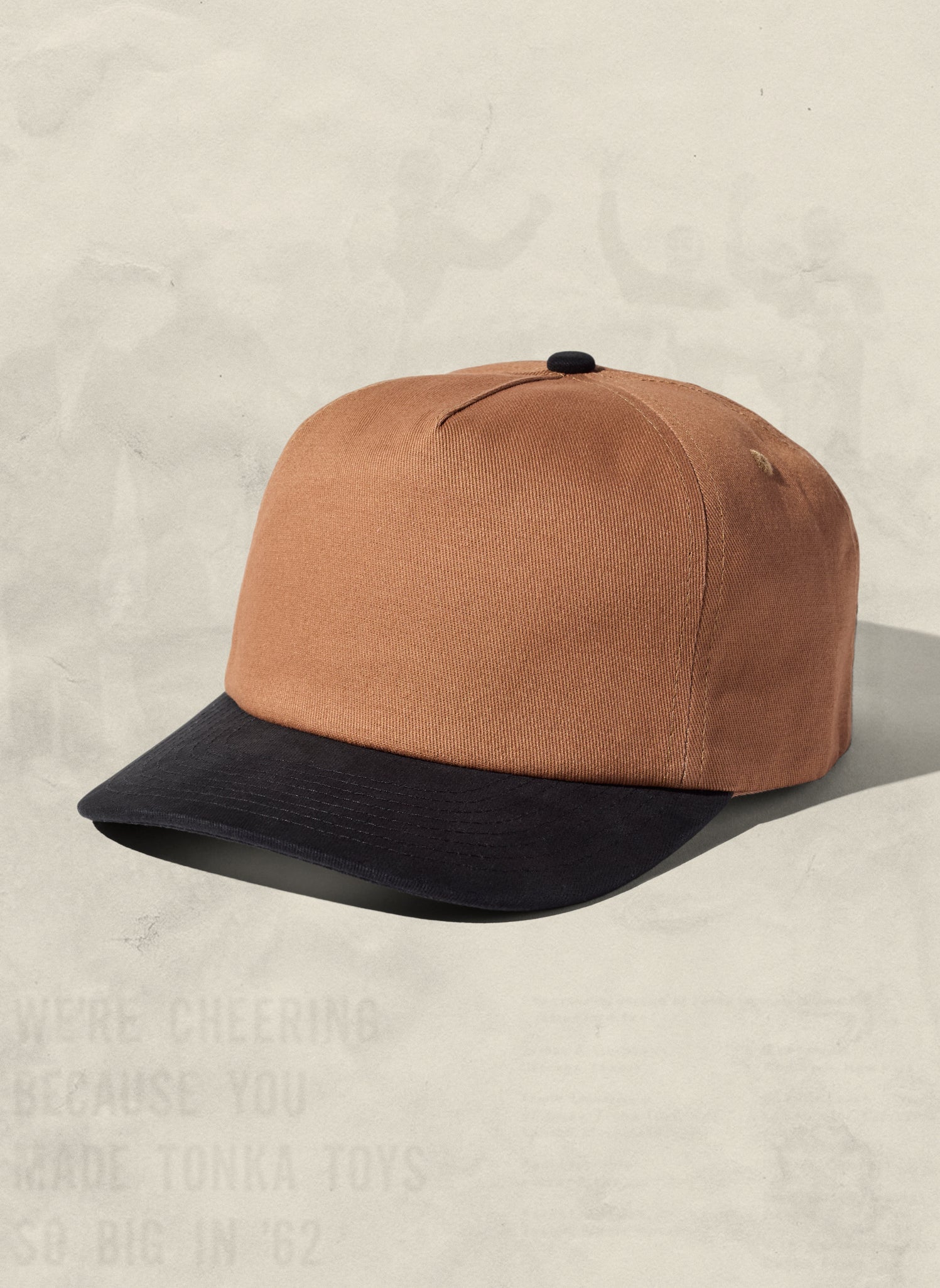 Two-Tone Brushed Cotton Workhorse Snapback Hat with Mesh Liner