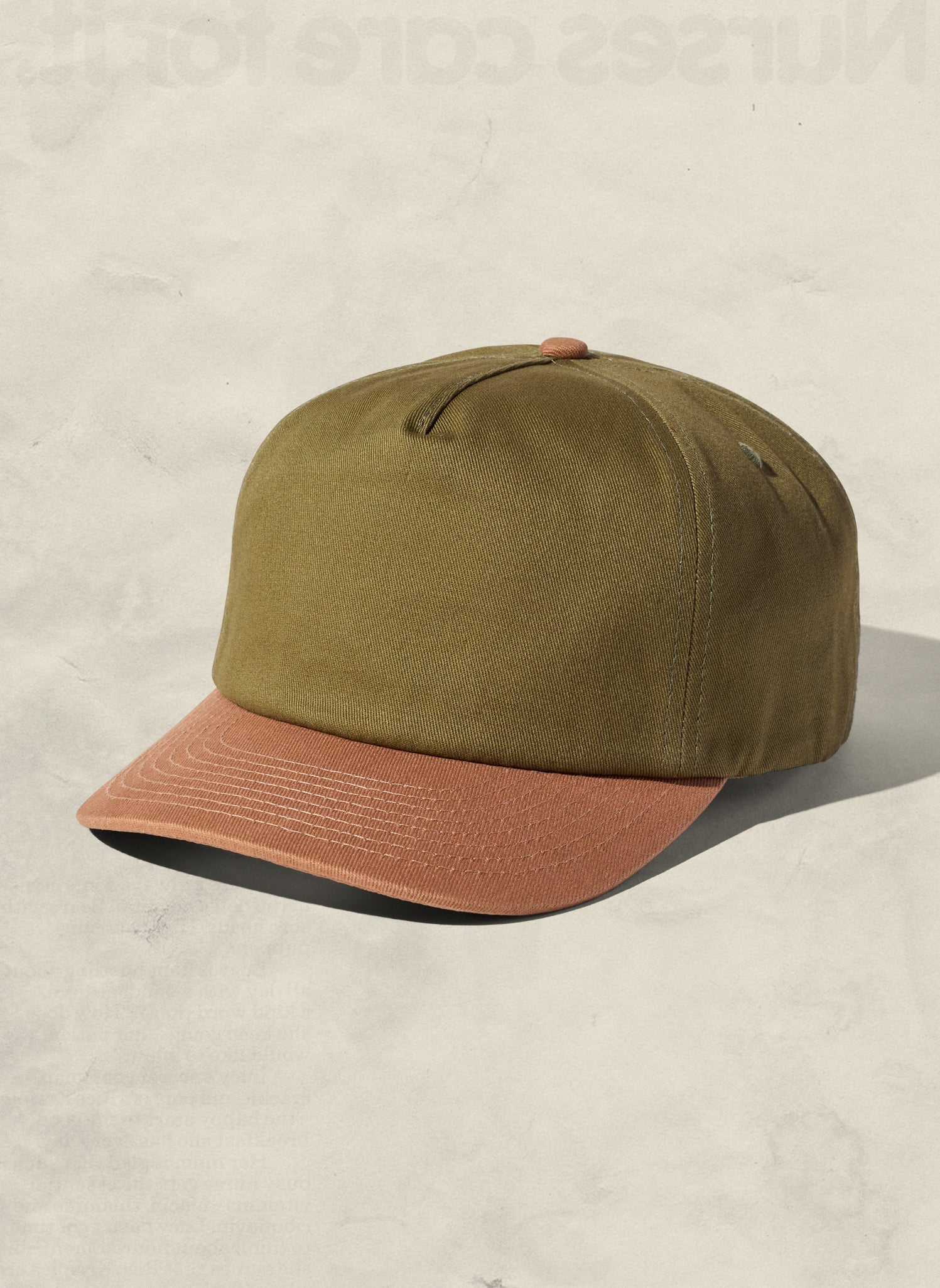 Two-Tone Brushed Cotton Workhorse Snapback Hat with Mesh Liner