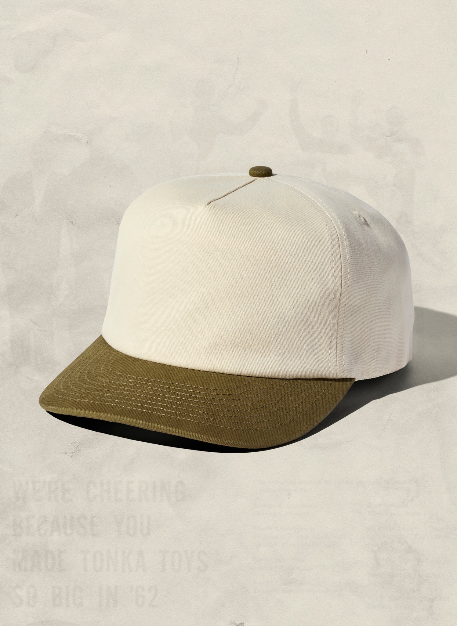 Two-Tone Brushed Cotton Workhorse Snapback Hat with Mesh Liner