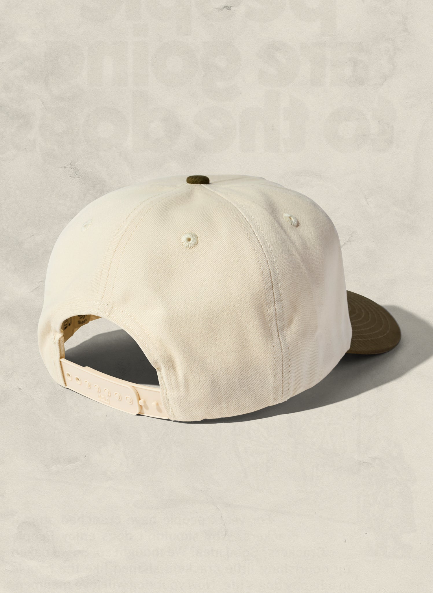 Two-Tone Brushed Cotton Workhorse Snapback Hat with Mesh Liner
