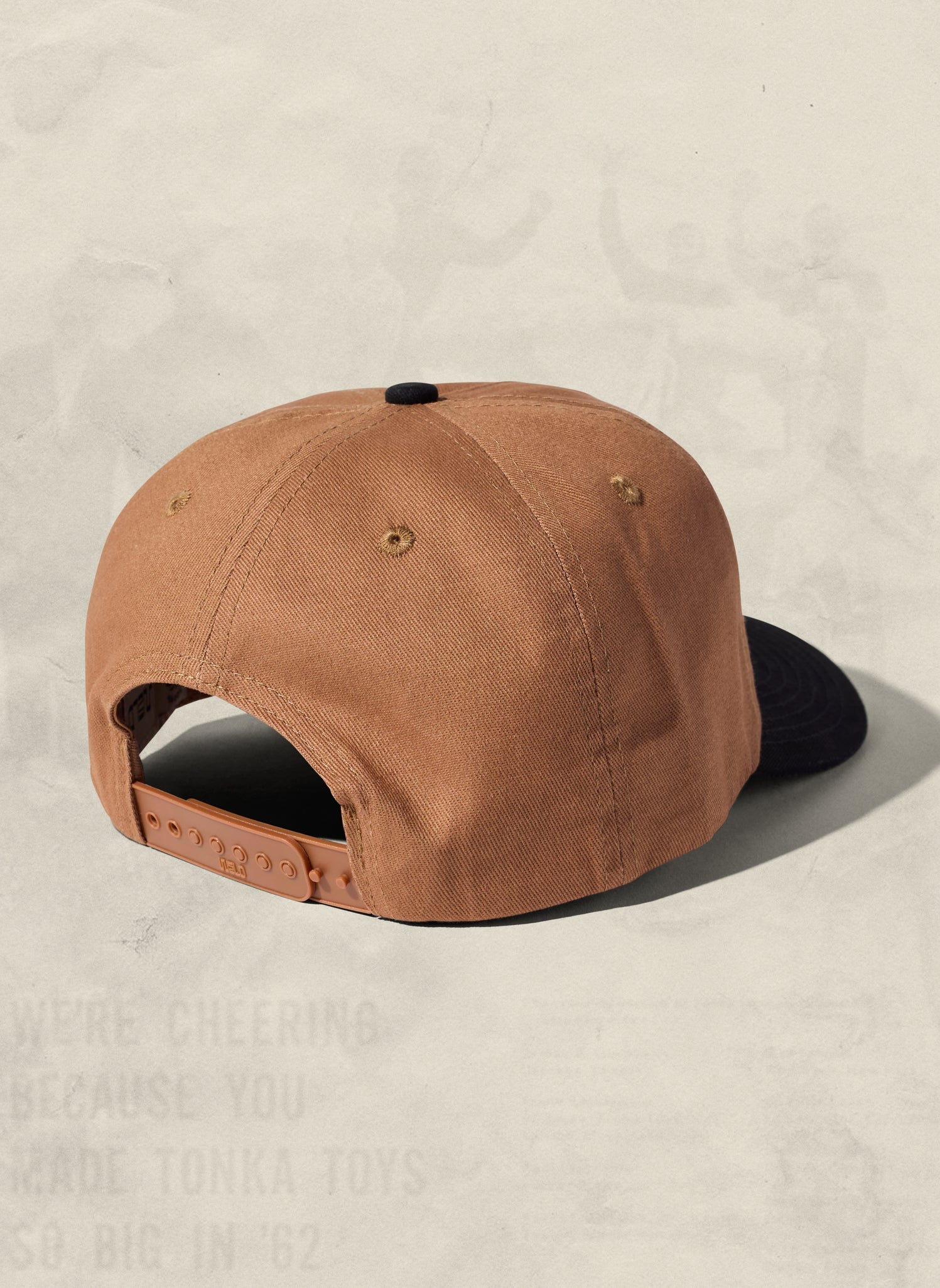 Two-Tone Brushed Cotton Workhorse Snapback Hat with Mesh Liner