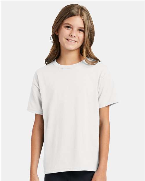 Hanes Youth EcoSmart T-Shirt 5370 Sustainable Cotton-Poly Blend