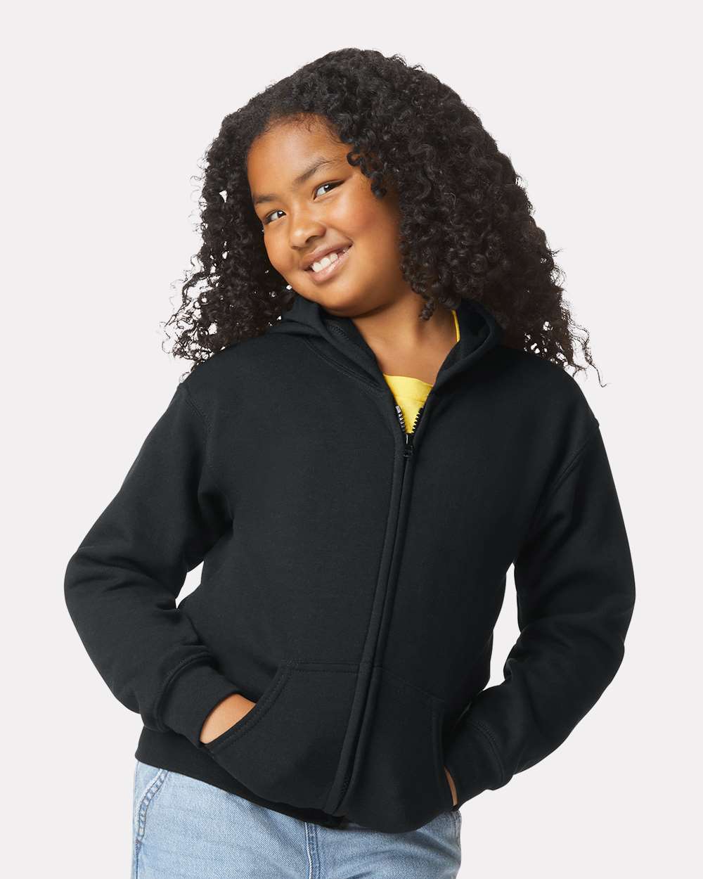 Gildan Youth Heavy Blend Full-Zip Hooded Sweatshirt: Durable Fleece for Kids