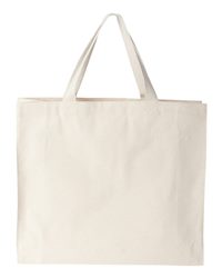 12L Cotton Canvas Gusseted Tote Bag with 23-inch Handles
