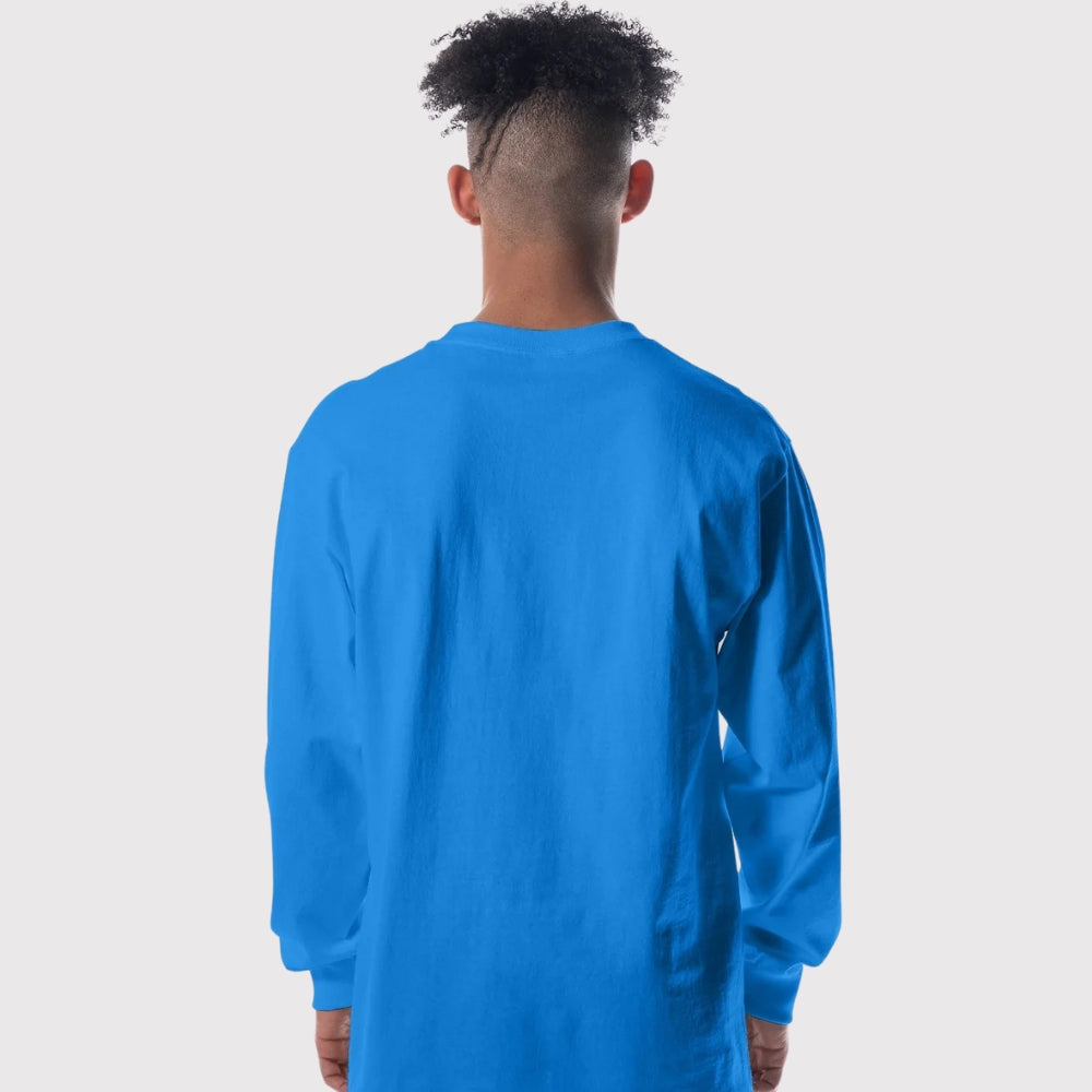 Men's Heavyweight Open-End Cotton Long Sleeve Tee | Durable Classic Fit Shirt