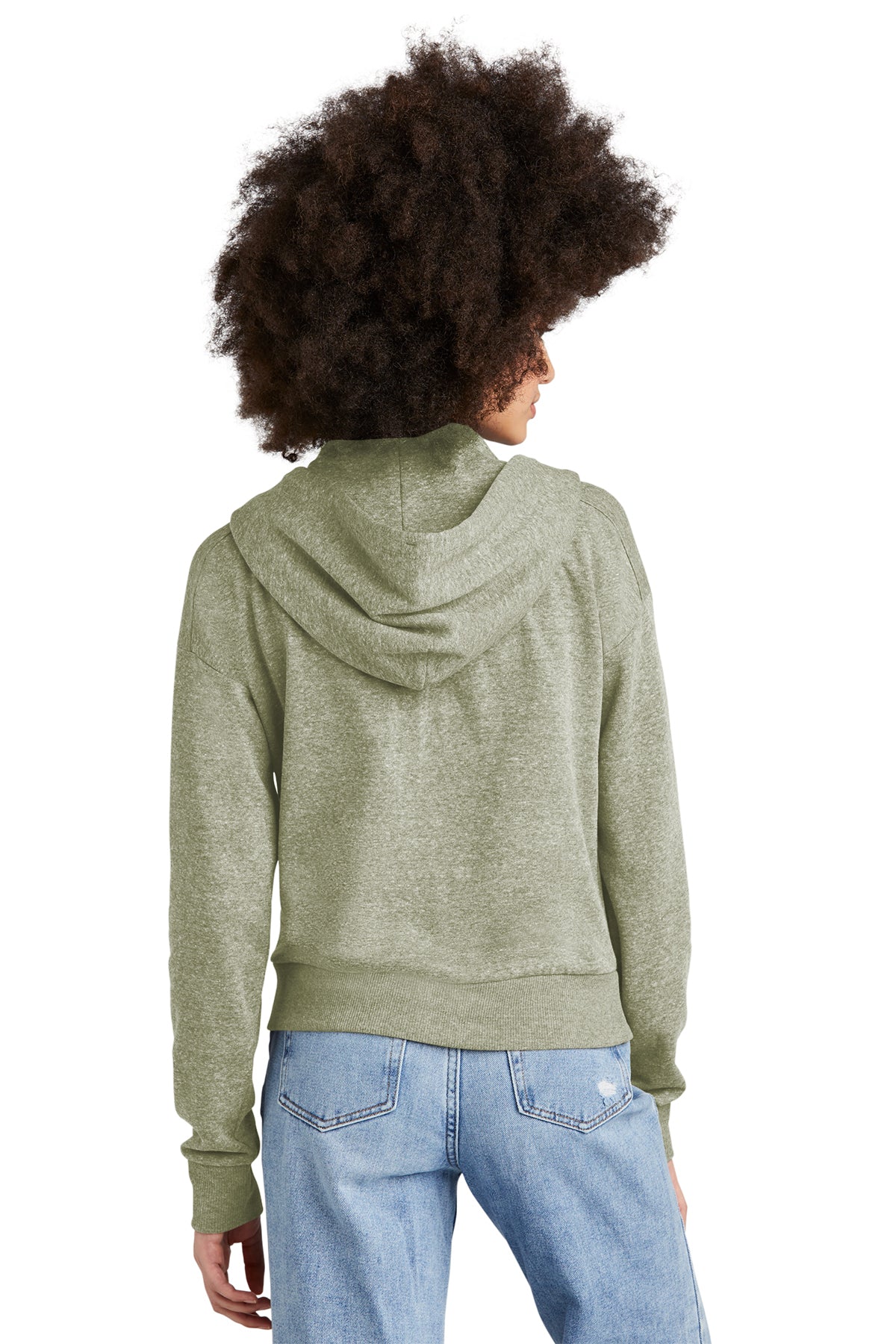 District Women's Perfect Tri Fleece 1/2-Zip Pullover Soft Blend Hoodie