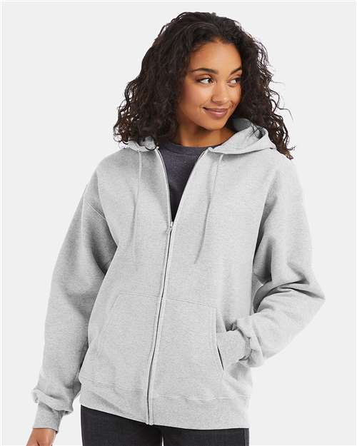 Hanes Unisex Ultimate Cotton Full-Zip Hooded Sweatshirt Comfort