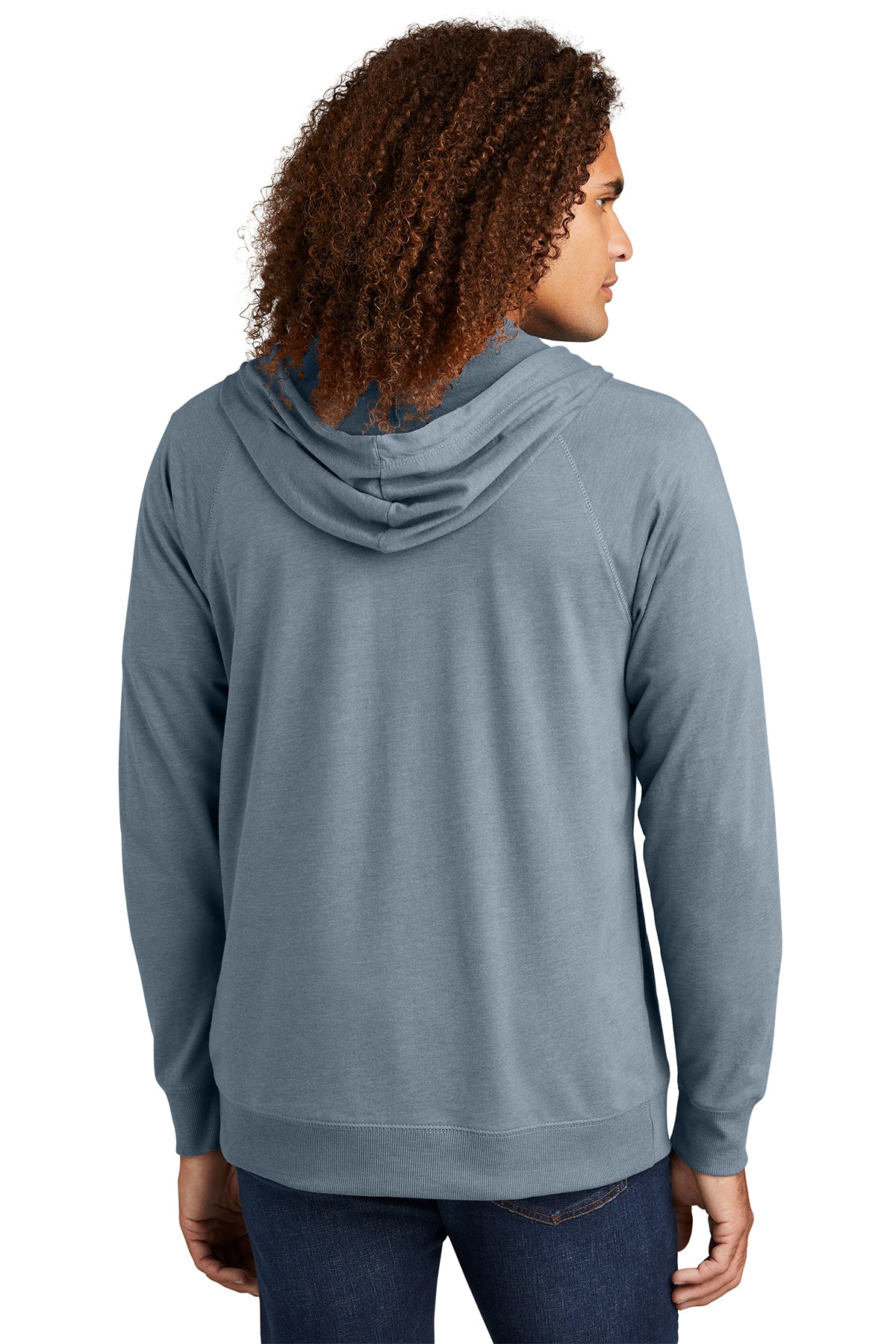 District Featherweight French Terry Full-Zip Hoodie Lightweight Cotton Blend