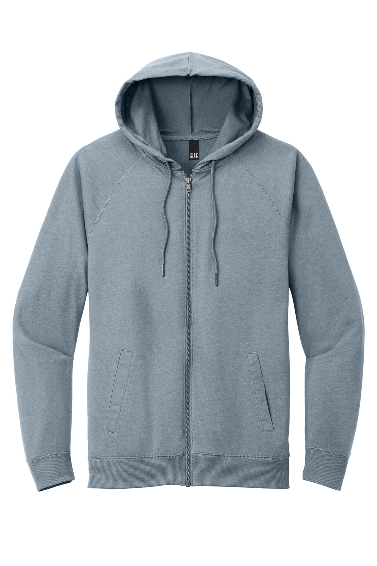 District Featherweight French Terry Full-Zip Hoodie Lightweight Cotton Blend