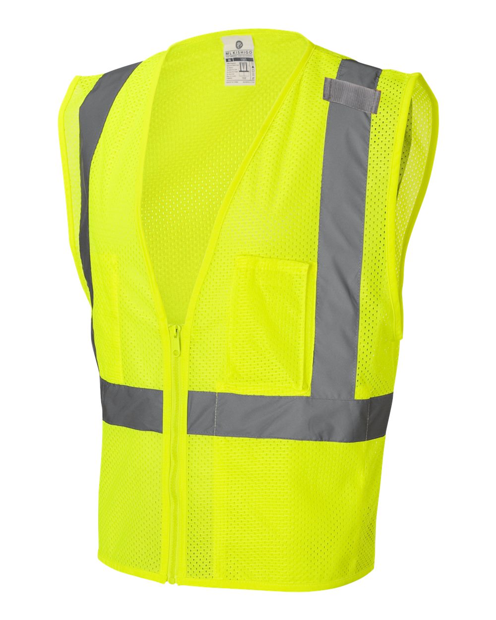 Kishigo Unisex Ultra-Cool High-Visibility Mesh Safety Vest with Pockets
