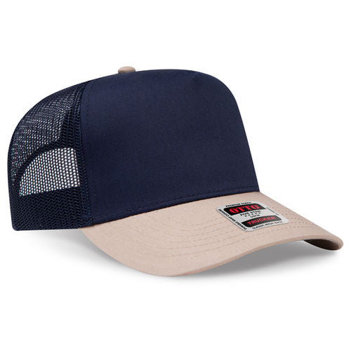 Structured 5-Panel Mid-Profile Mesh-Back Trucker Hat Adjustable Snapback Wholesale