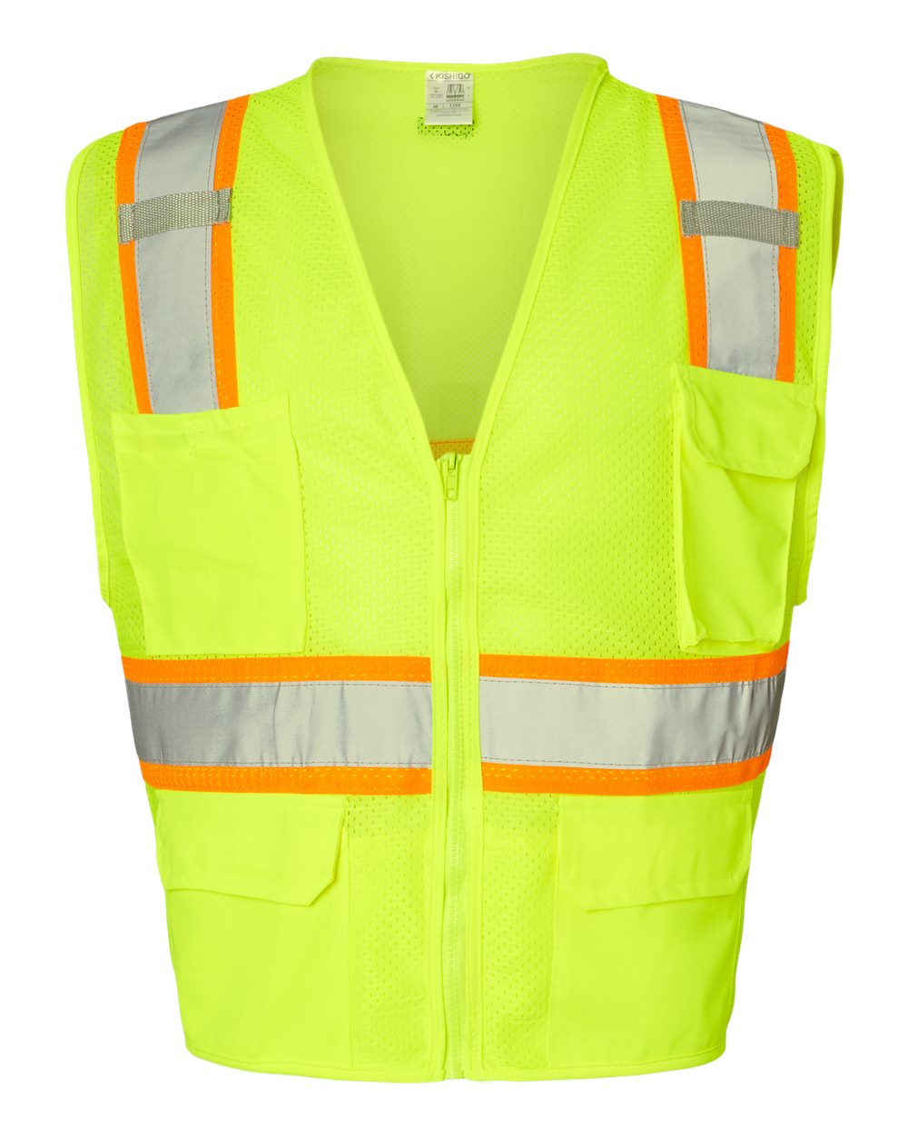 Kishigo Unisex Ultra-Cool Multi-Pocket Mesh Vest with Reflective Trim