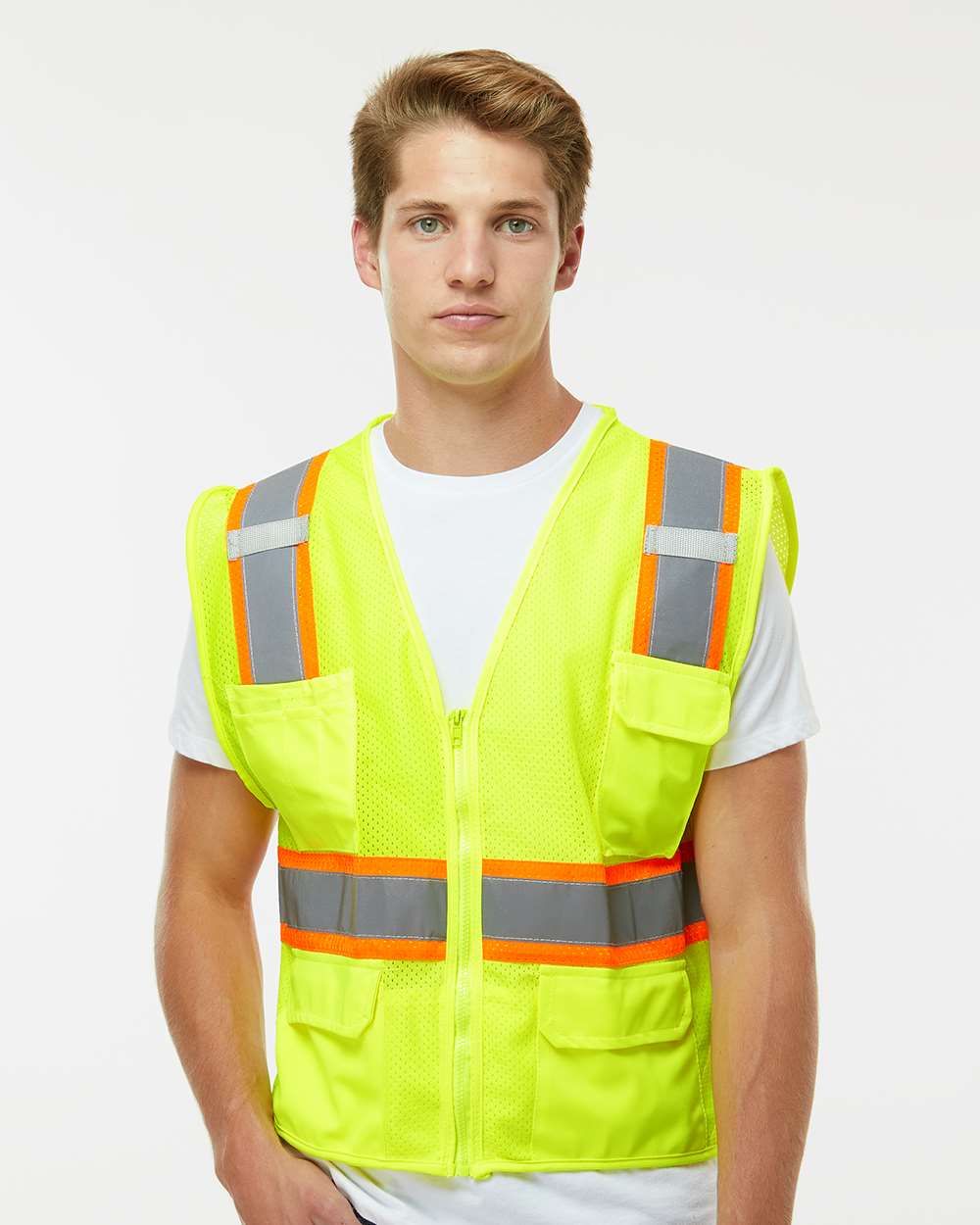 Kishigo Unisex Ultra-Cool Multi-Pocket Mesh Vest with Reflective Trim