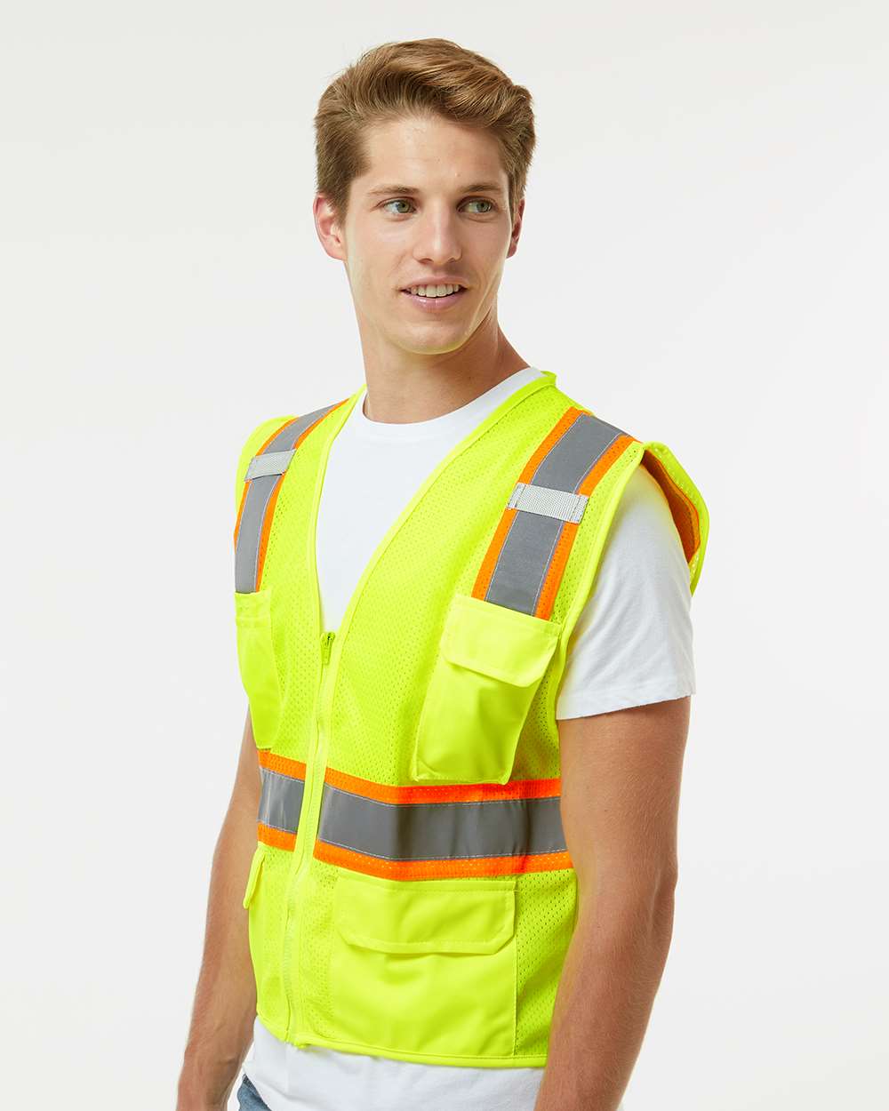 Kishigo Unisex Ultra-Cool Multi-Pocket Mesh Vest with Reflective Trim