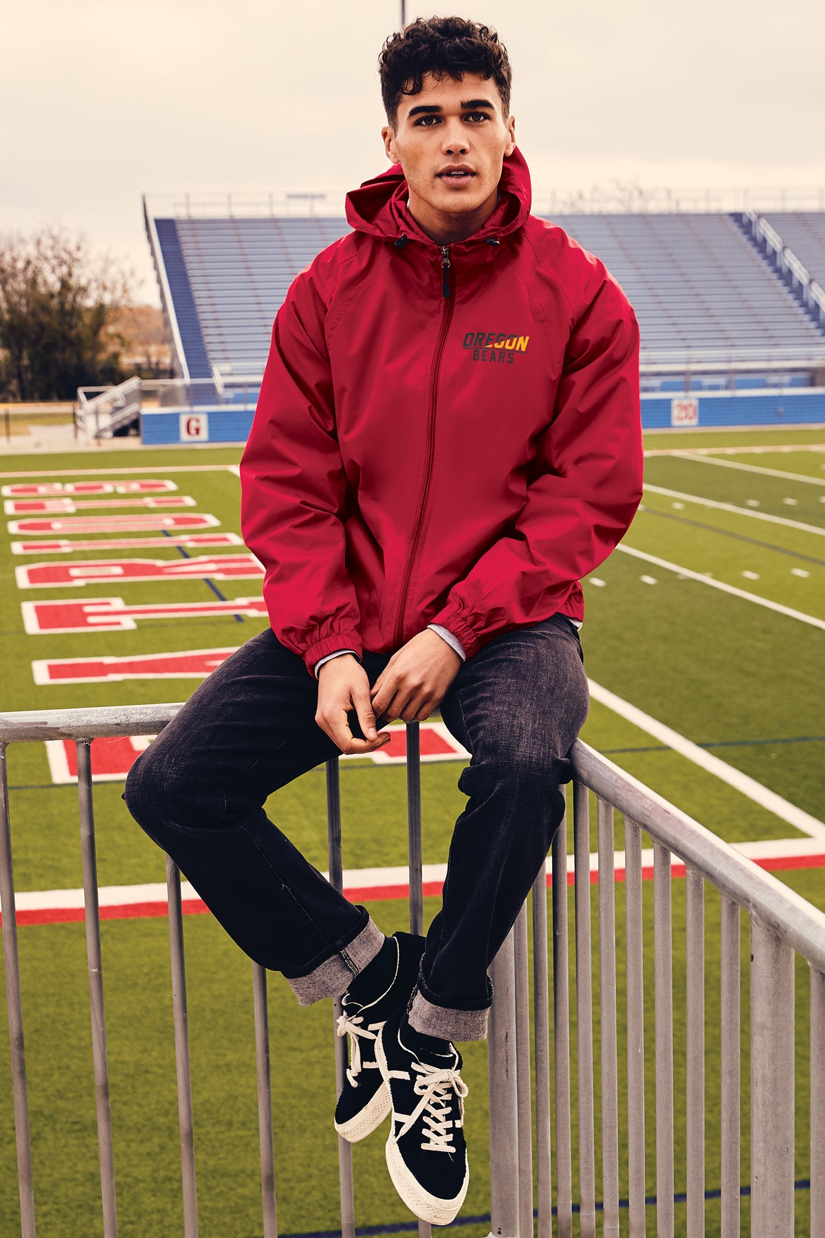 Sport-Tek Adult Hooded Raglan Jacket: Wind-Resistant, Water-Repellent Performance Outerwear