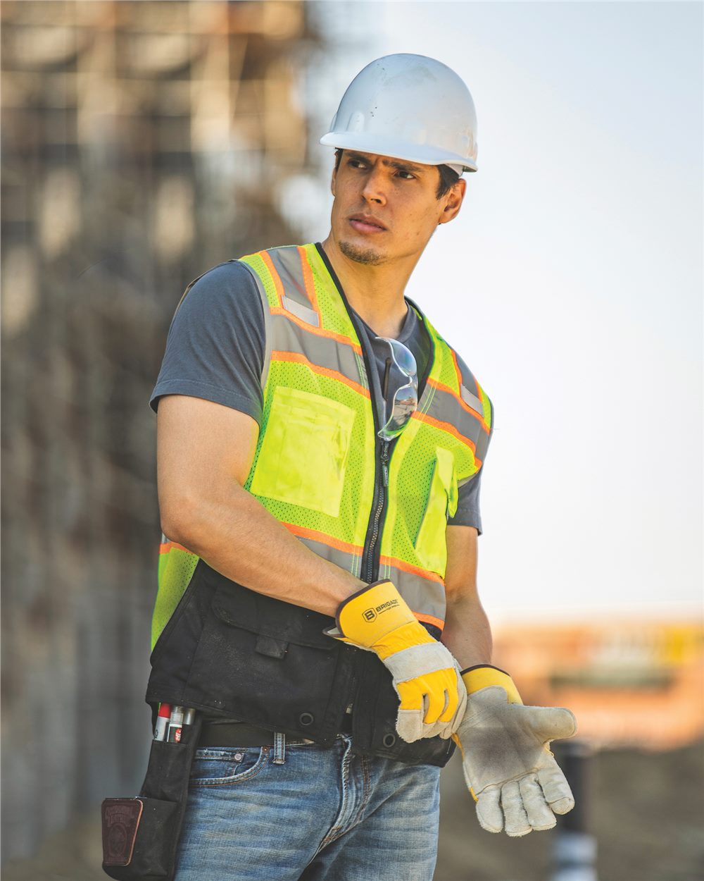 Kishigo Premium Black Series Black Bottom High-Visibility Class 2 Safety Vest